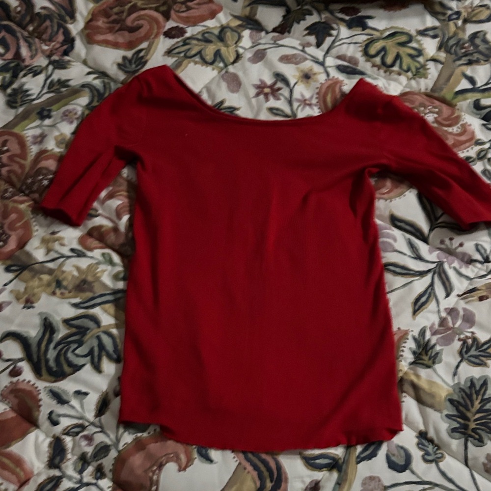 Ann Taylor Vibrant Red Top